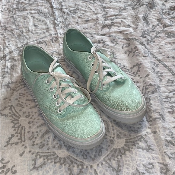 vans seafoam green shoes